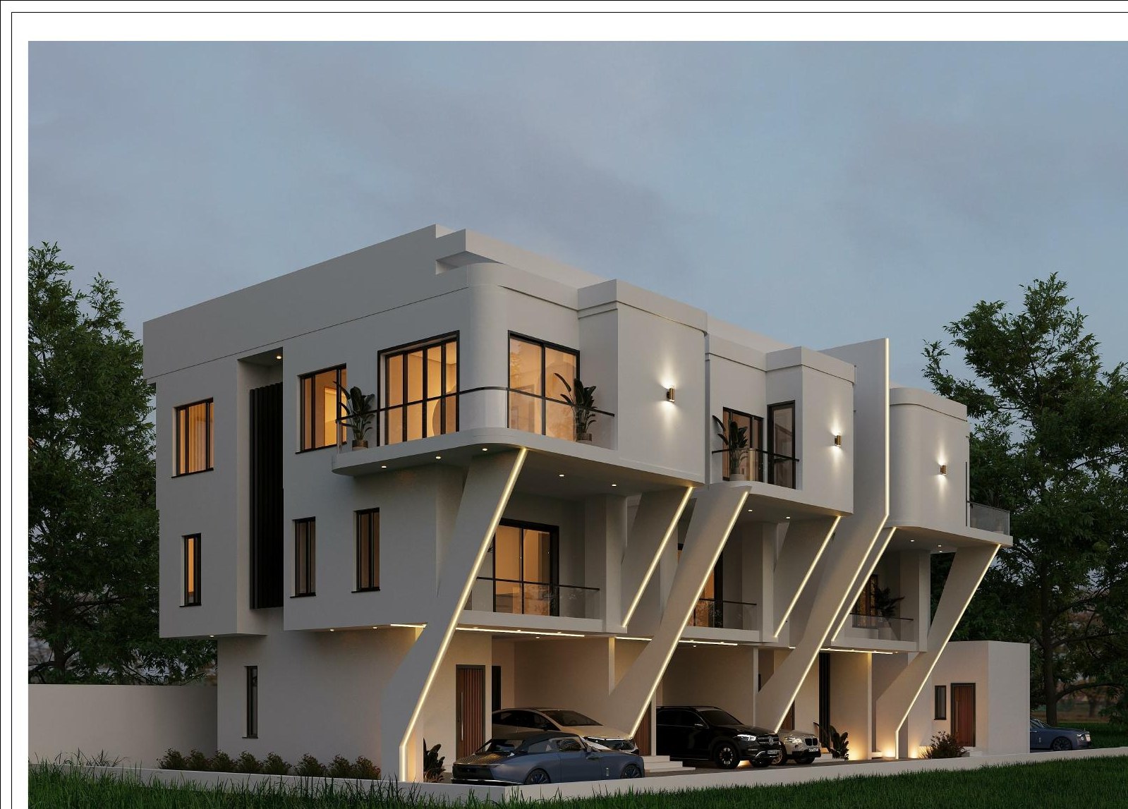 Helios Grove Terraces three-quarter view